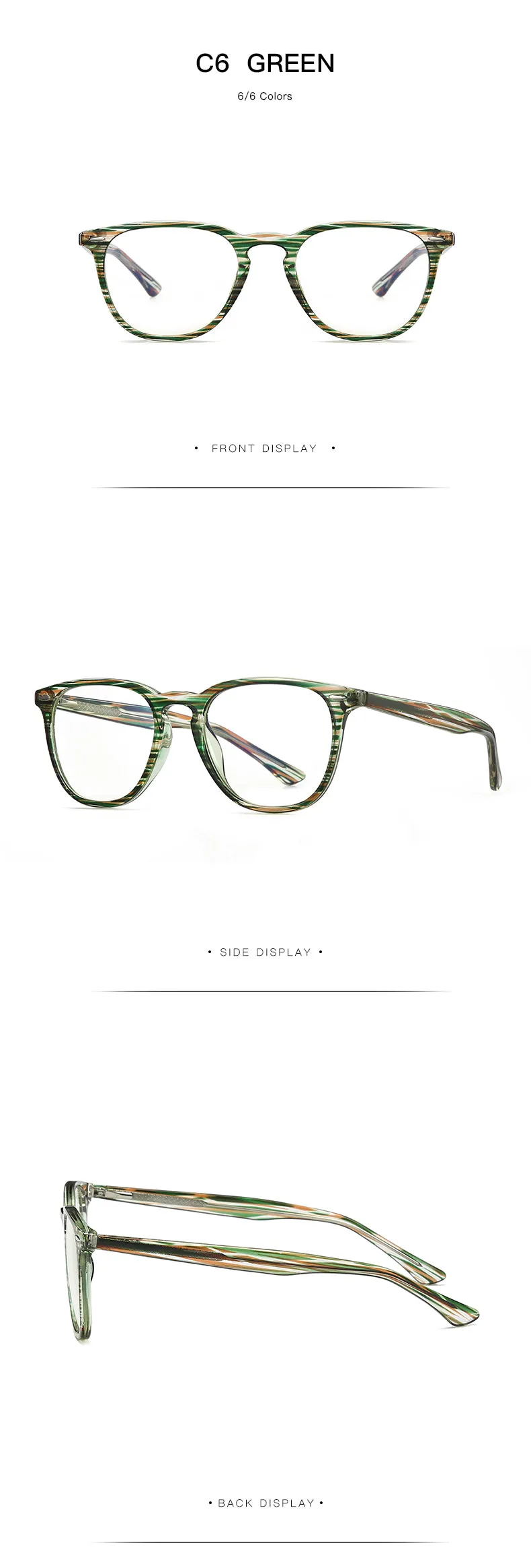Gmei Women's Full Rim TR 90 Titanium Round Frame Eyeglasses 2059