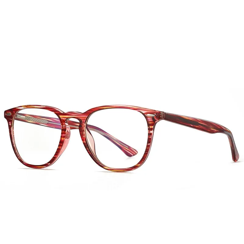 Gmei Women's Full Rim TR 90 Titanium Round Frame Eyeglasses 2059