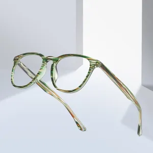 Gmei Women's Full Rim TR 90 Titanium Round Frame Eyeglasses 2059