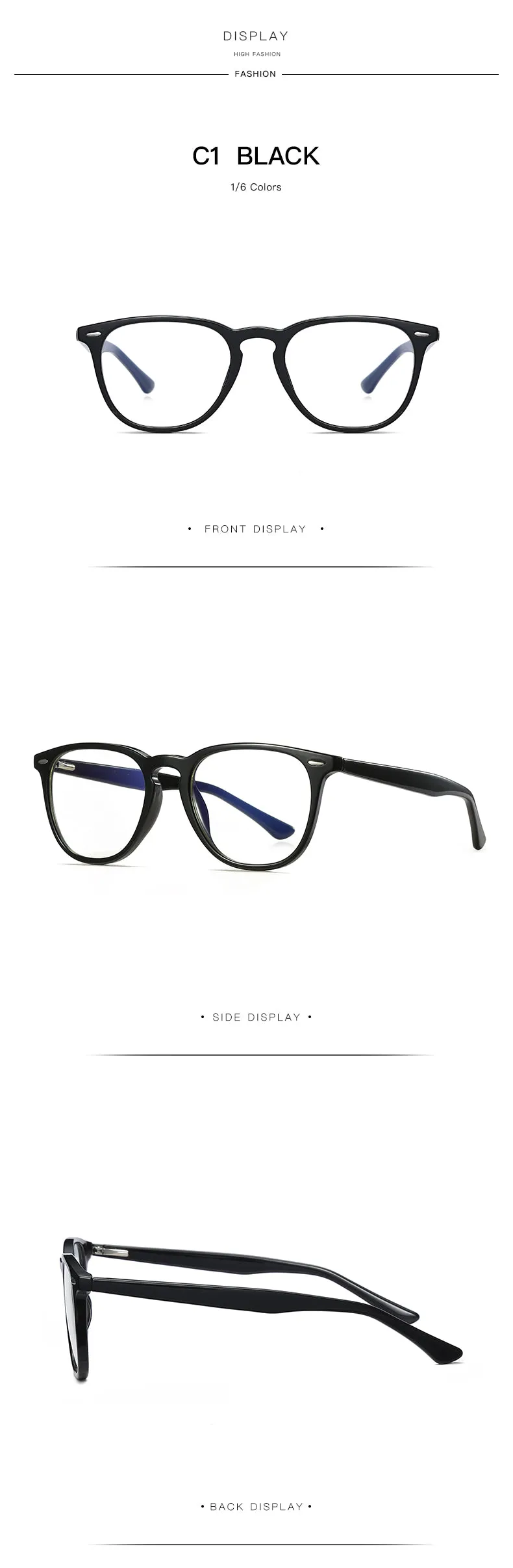 Gmei Women's Full Rim TR 90 Titanium Round Frame Eyeglasses 2059