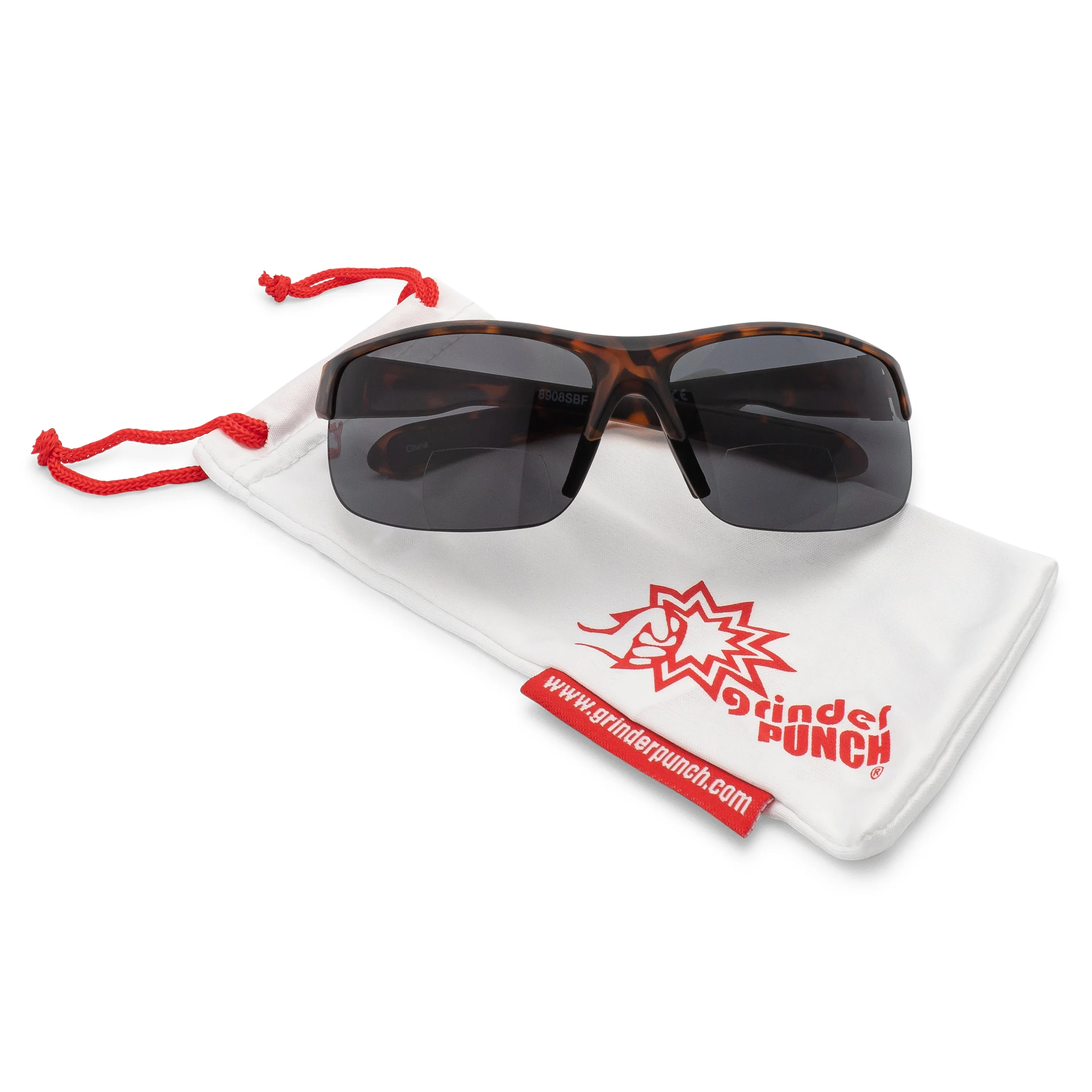 grinderPUNCH Bifocal Sunglasses Outdoor Sun Reading Glasses Sports Eye Protection Shades Wrap Around Readers