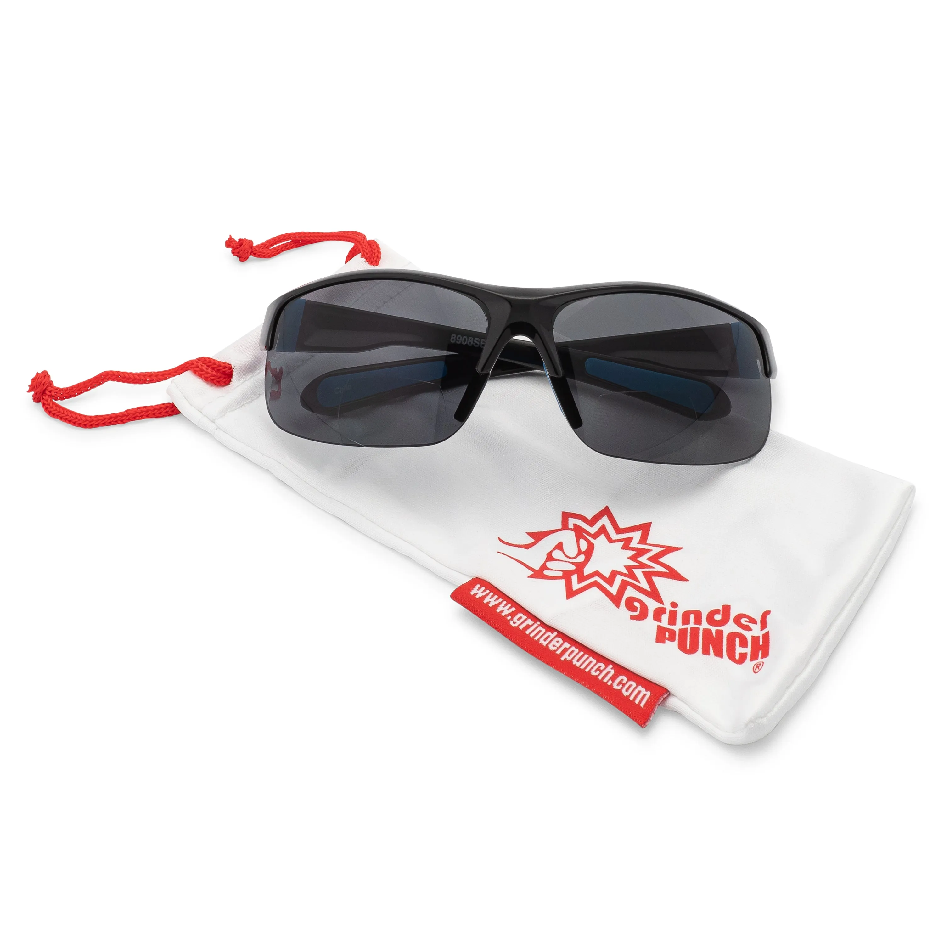 grinderPUNCH Bifocal Sunglasses Outdoor Sun Reading Glasses Sports Eye Protection Shades Wrap Around Readers