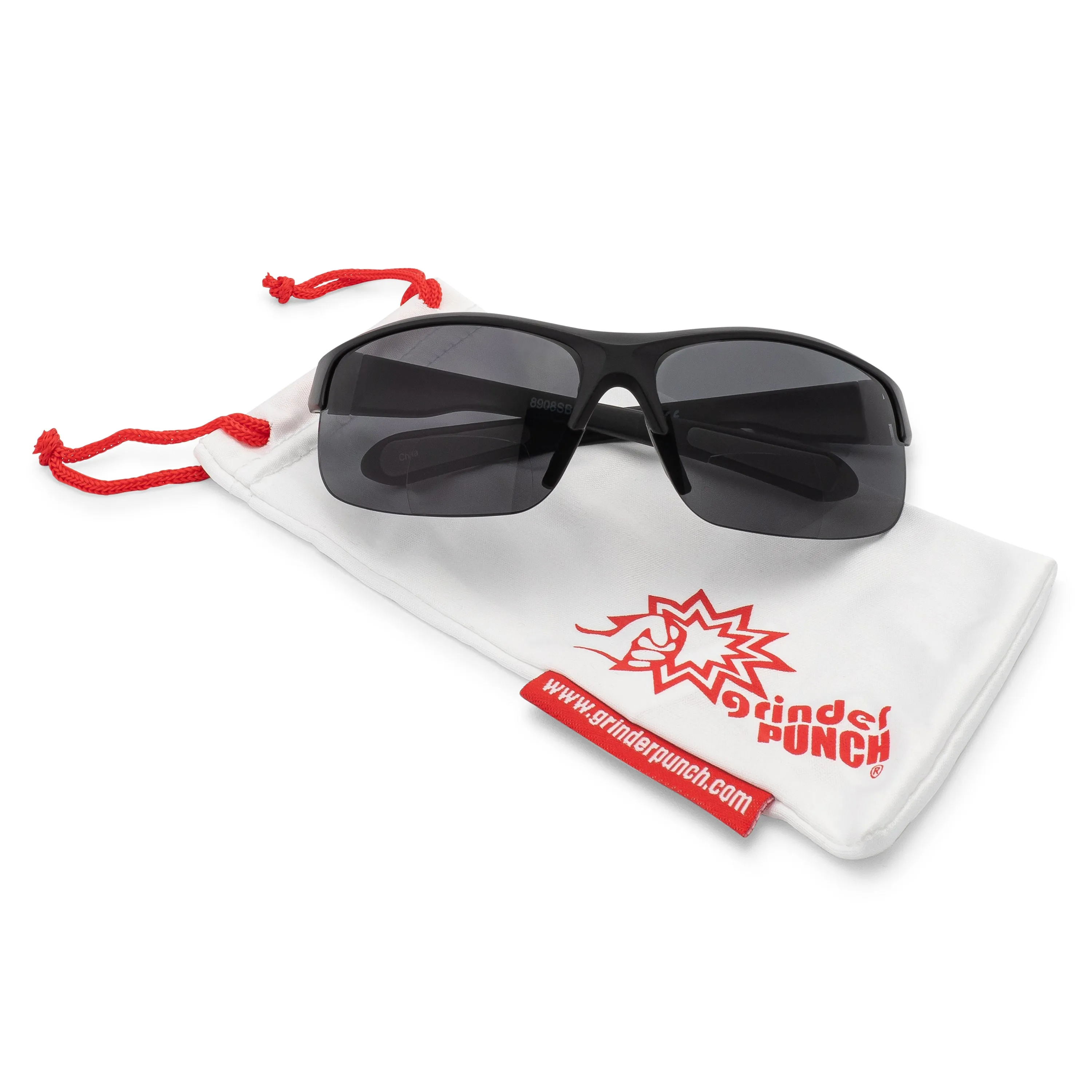 grinderPUNCH Bifocal Sunglasses Outdoor Sun Reading Glasses Sports Eye Protection Shades Wrap Around Readers