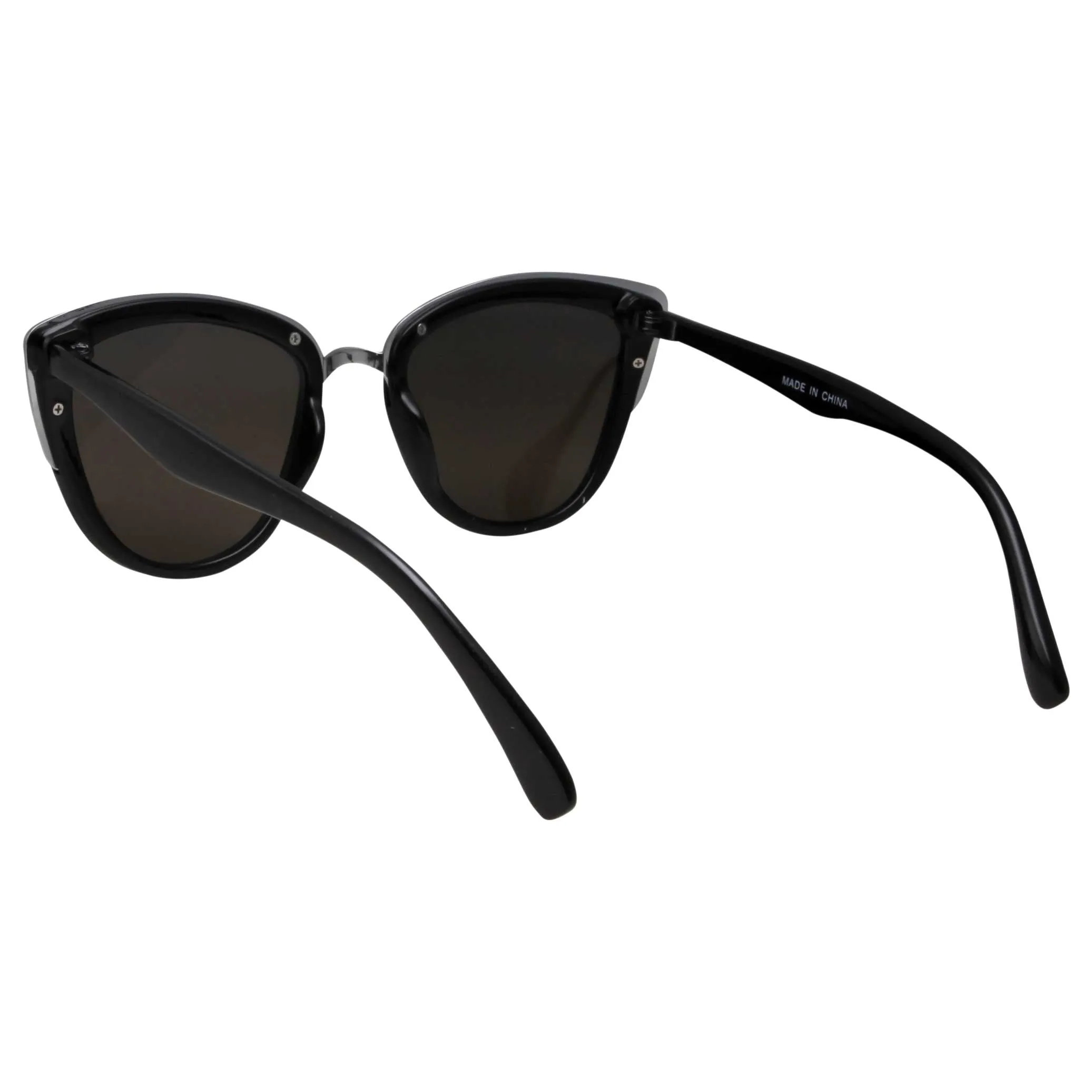 grinderPUNCH Womens Flash Color Mirror Lens Oversized Cat Eye Sunglasses