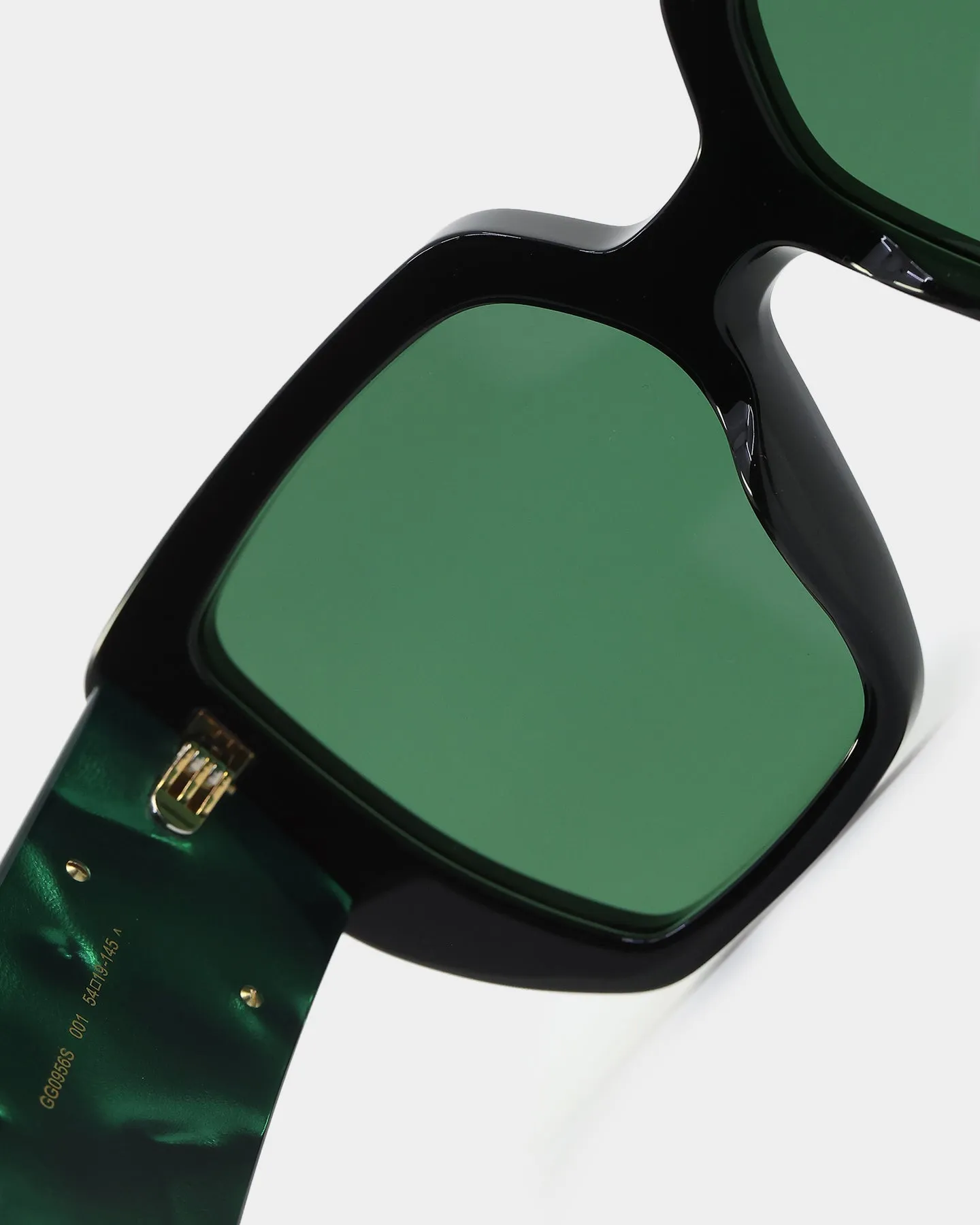 Gucci GG0956S-001 54 Sunglasses Black/Green