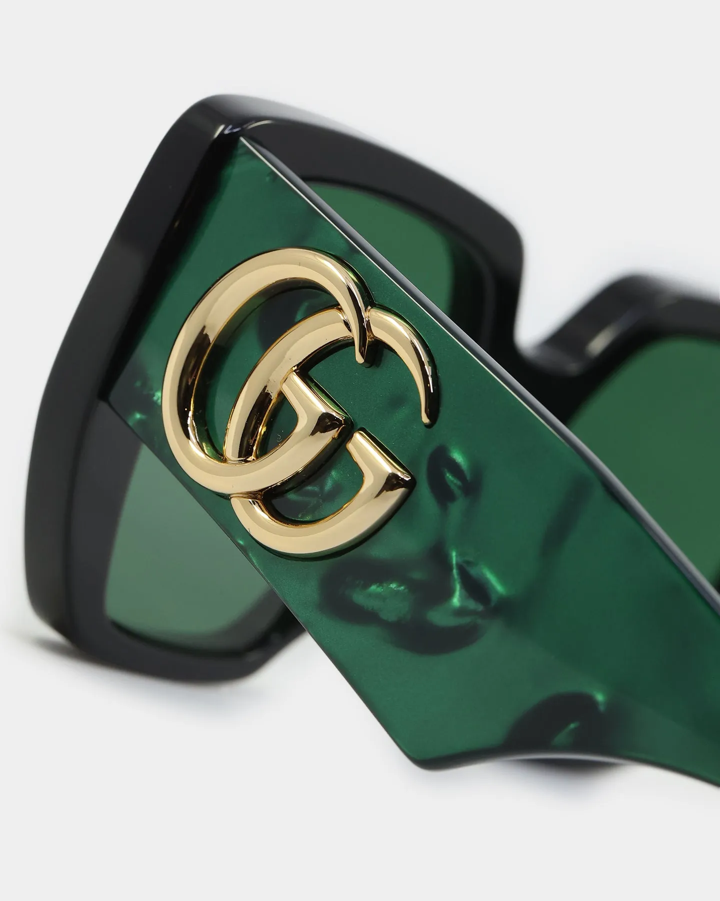 Gucci GG0956S-001 54 Sunglasses Black/Green