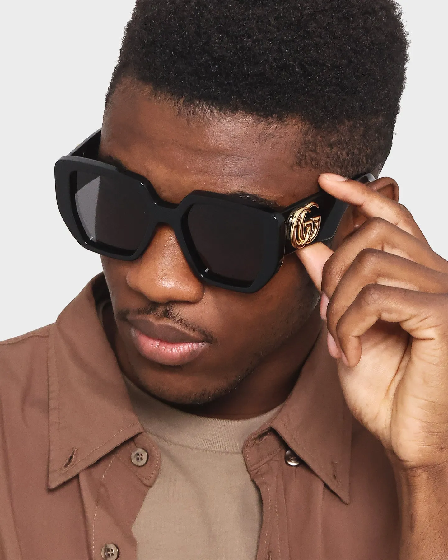Gucci GG0956S-003 54 Sunglasses Black/Black/Grey