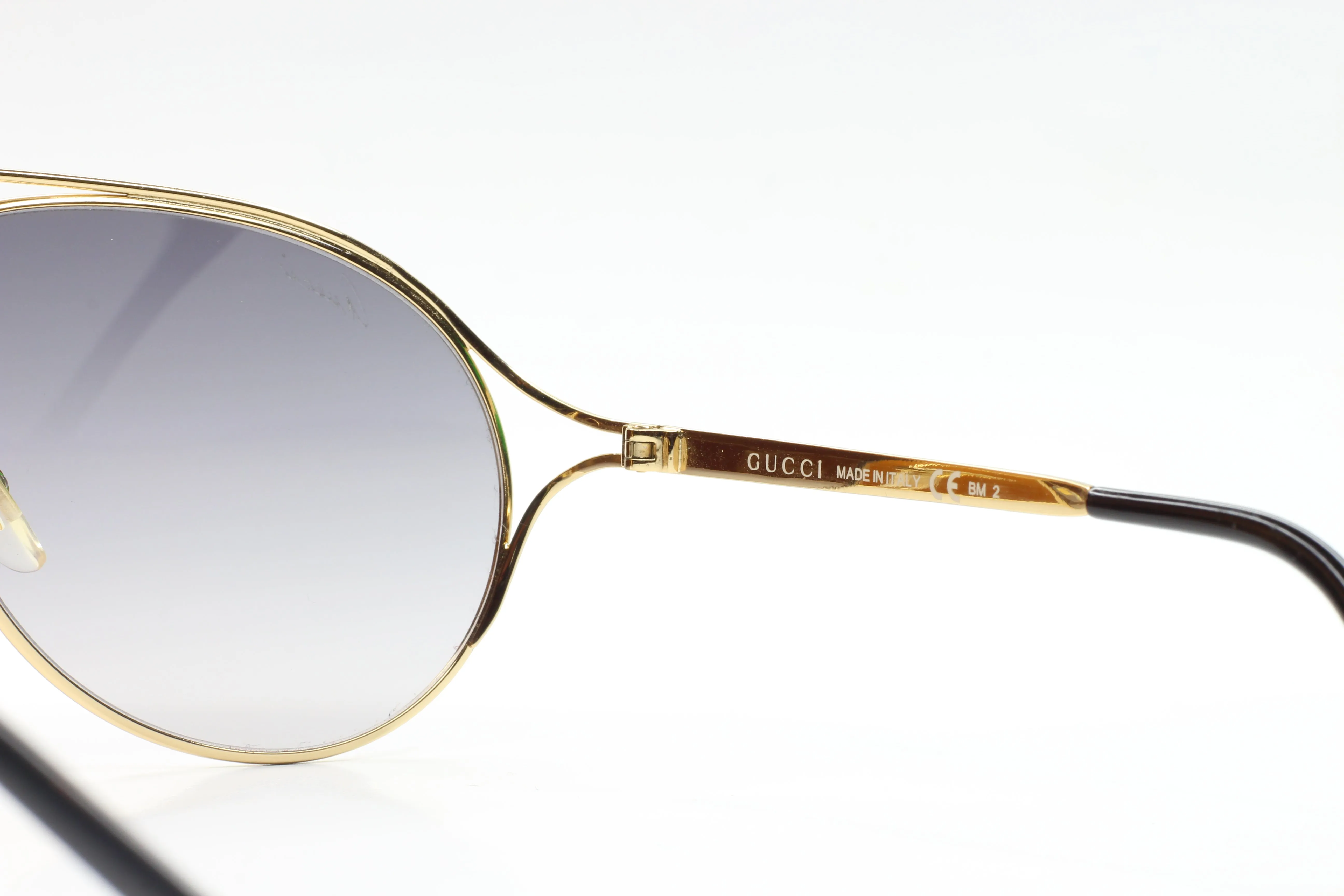 Gucci GG4216S KSYEU Gold Aviator Italy Luxury Sunglasses
