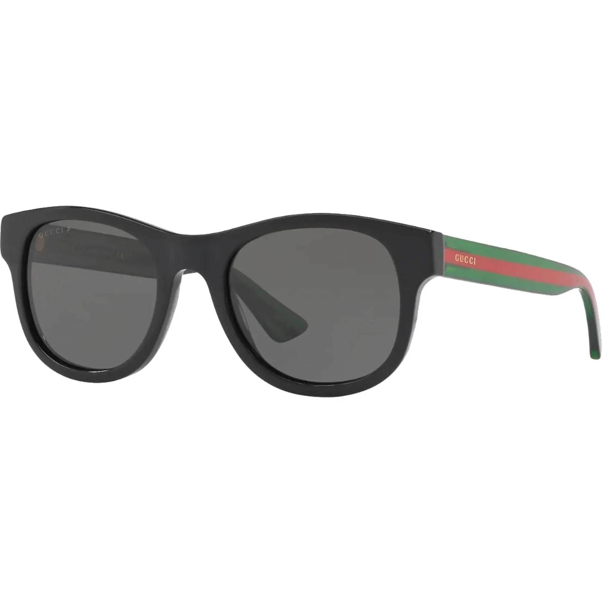 Gucci Men's Sunglasses - Black Acetate Full Rim Cat Eye Frame Grey Lens | GG0003SN 006