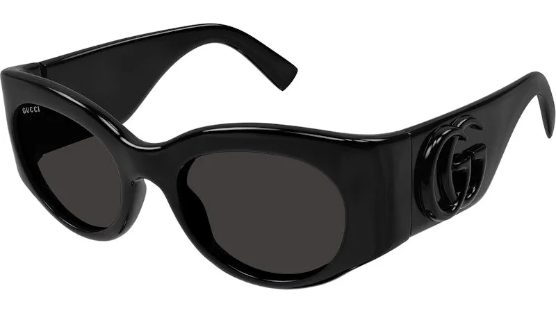 Gucci Oval Sunglasses Black/Grey