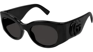 Gucci Oval Sunglasses Black/Grey