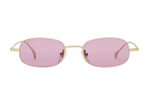 Gucci Rectangular Frame Sunglasses Gold