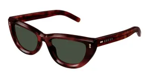 Gucci Tortoise Cat-Eye Frame Sunglasses Havana/Green