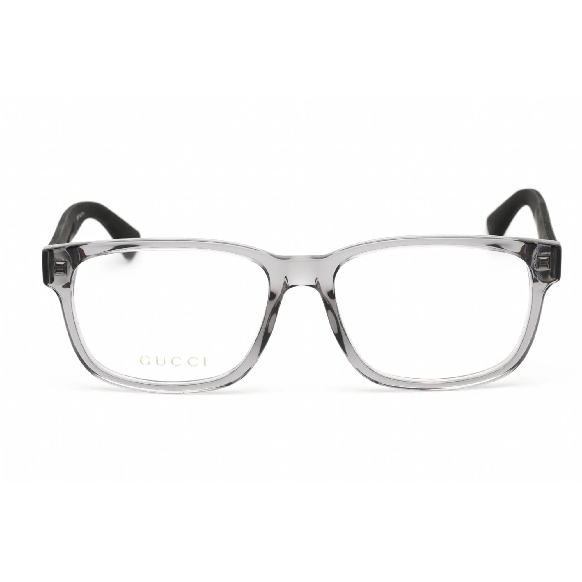 Gucci Unisex Eyeglasses - Grey Plastic Rectangular Shape Full Rim Frame | GG0011O 007