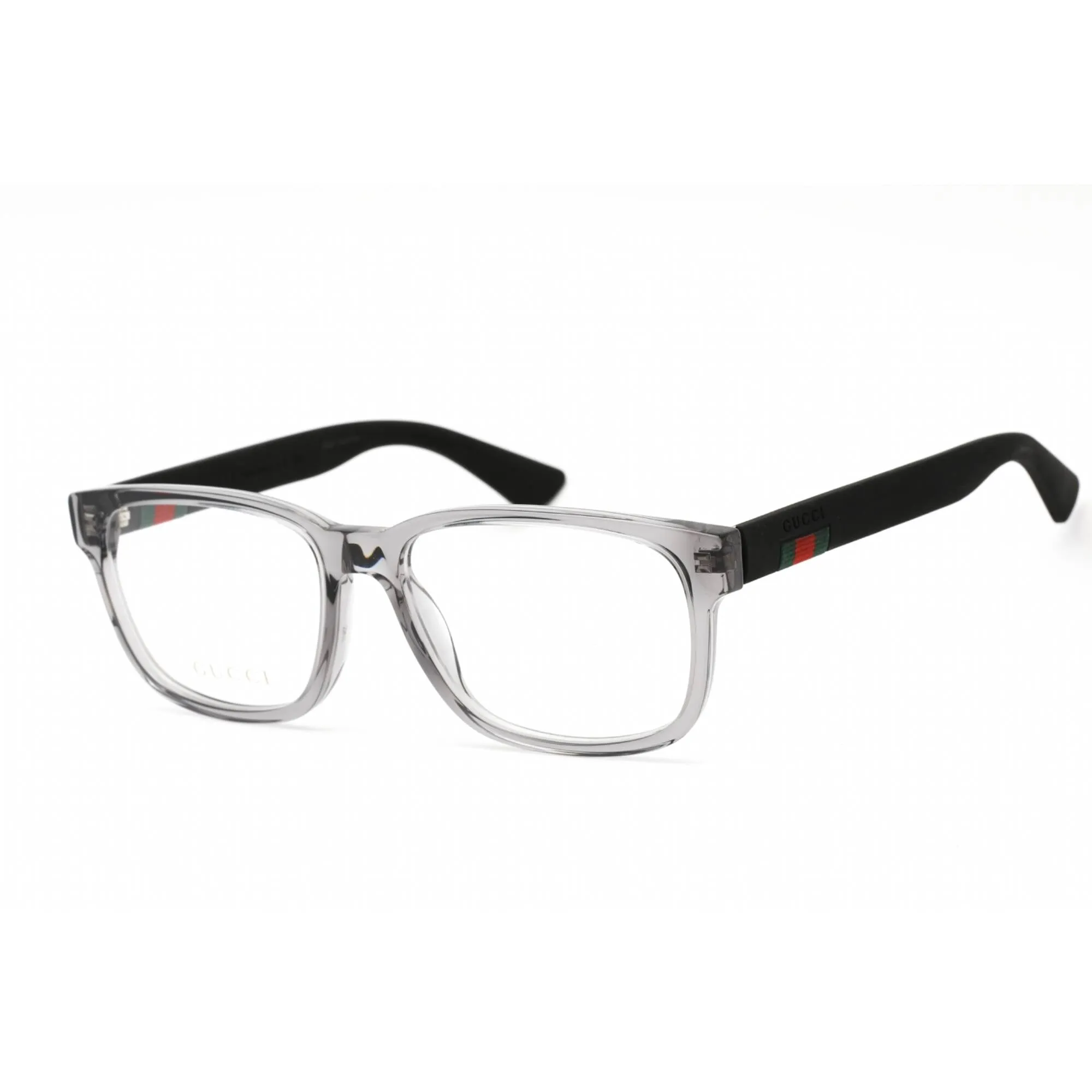 Gucci Unisex Eyeglasses - Grey Plastic Rectangular Shape Full Rim Frame | GG0011O 007