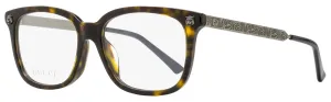 Gucci Women's Alternative Fit Eyeglasses GG0218OA 002 Havana/Antique Gold 53mm