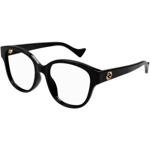 Gucci Women's Eyeglasses - Black Acetate Cat Eye Shape Frame Demo Lens | GG1260OA 001