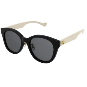 Gucci Women's Sunglasses - Full Rim Black White Metal Cat Eye Frame | GG1002SK 004