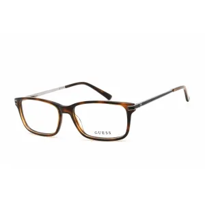 Guess Men's Eyeglasses - Havana/Other Plastic Rectangular Shape Frame | GU1986 056