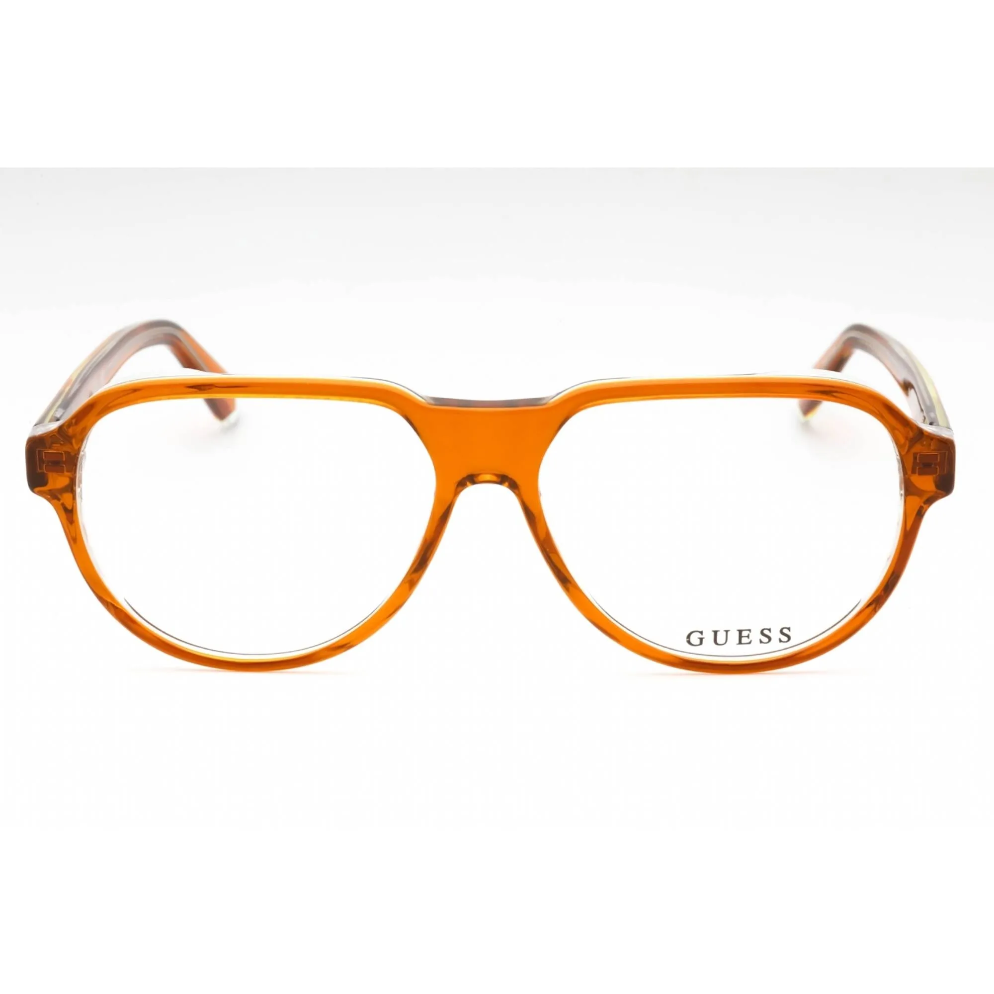 Guess Men's Eyeglasses - Orange/Other Plastic Full Rim Frame | GU50090 044