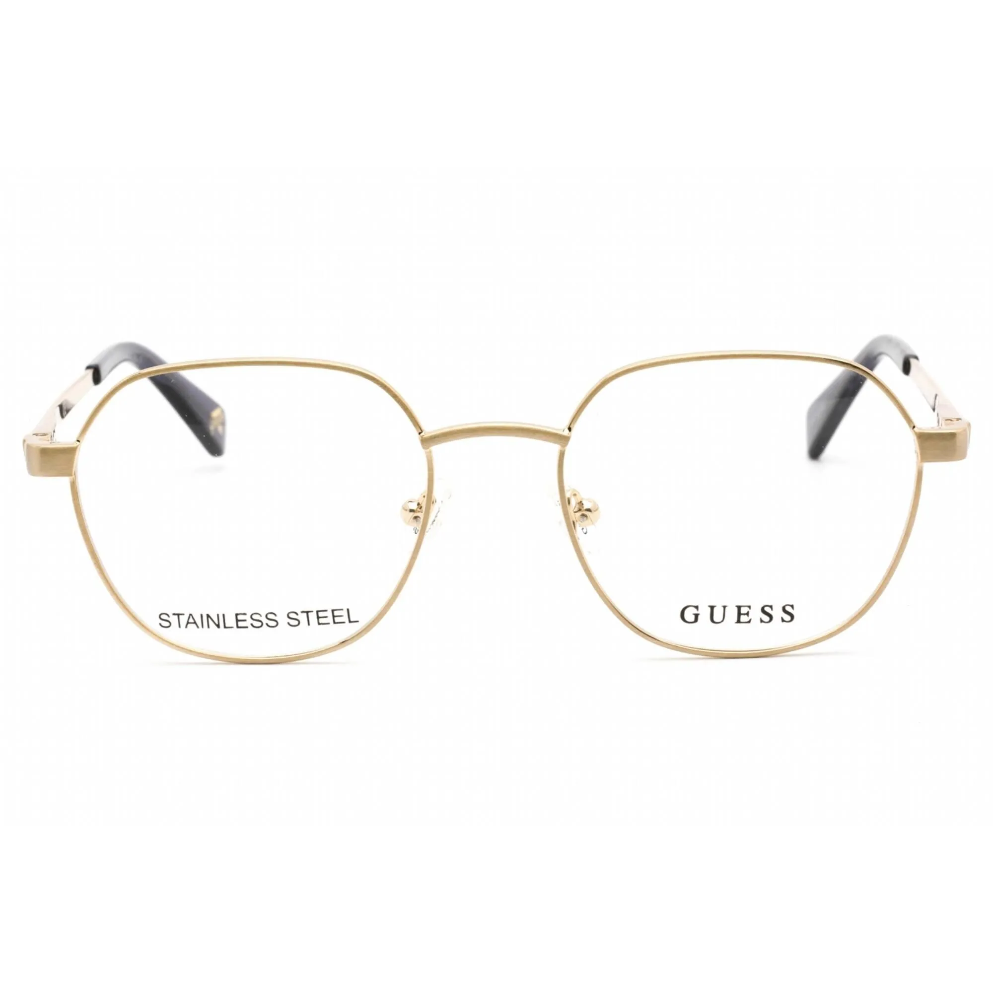 Guess Unisex Eyeglasses - Full Rim Pink Gold Metal Round Shape Frame | GU5222 033