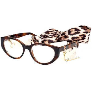 Guess Women's Eyeglasses - Clear Demo Lens Blonde Havana Cat Eye Frame | GU2885 053