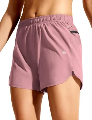 Haimont Womens Trail Running Shorts with Liner,4 in 2 in 1 Water Resistant Shorts with Pockets, Quick Dry Breathable