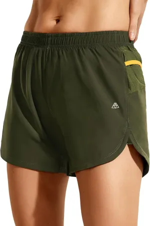 Haimont Womens Trail Running Shorts with Liner,4 in 2 in 1 Water Resistant Shorts with Pockets, Quick Dry Breathable