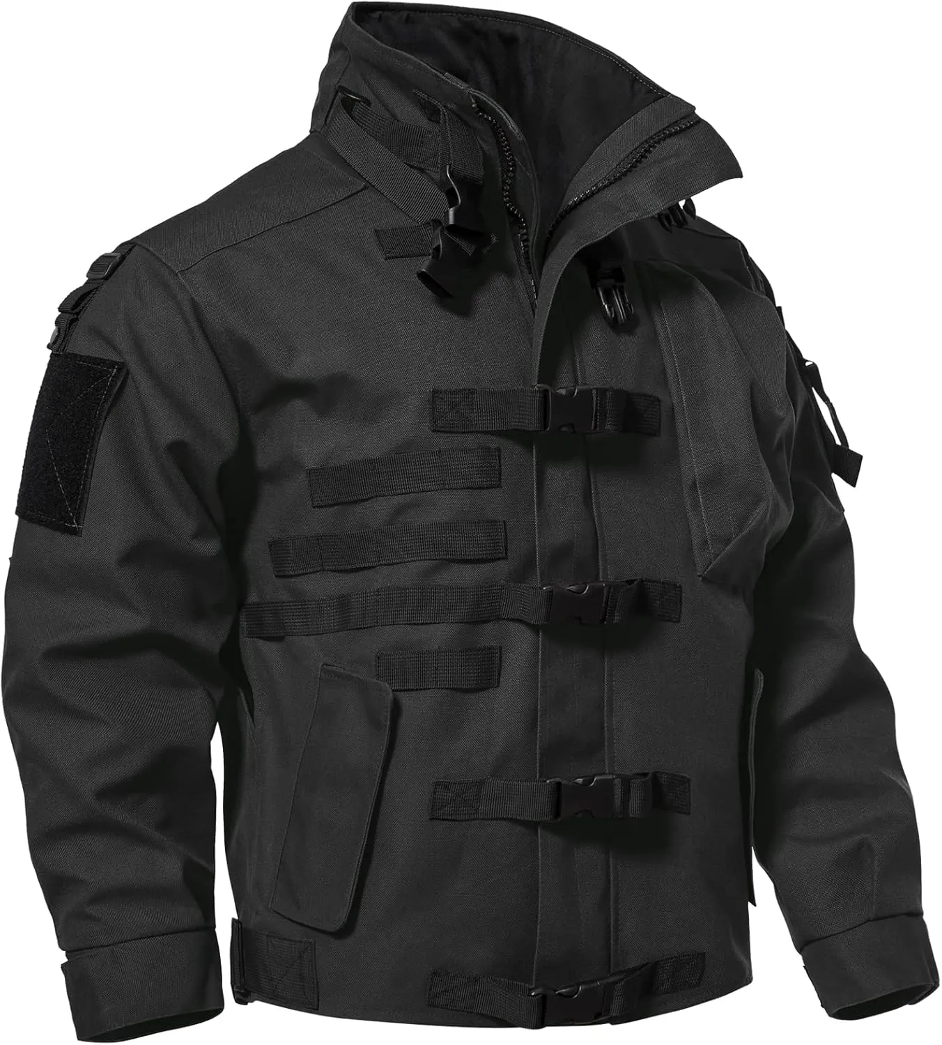 Hakjay Men's Military Jacket Outdoor Tactical Waterproof Jacket Army Jackets for Men with 9 Multi-Pockets Outwear Coat