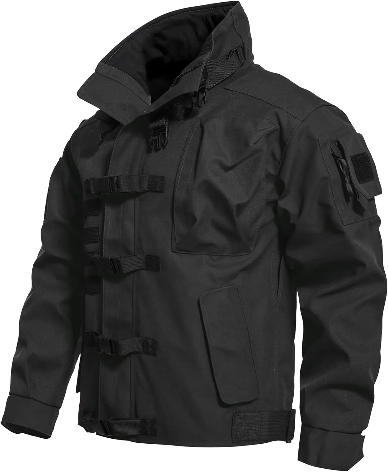 Hakjay Men's Military Jacket Outdoor Tactical Waterproof Jacket Army Jackets for Men with 9 Multi-Pockets Outwear Coat