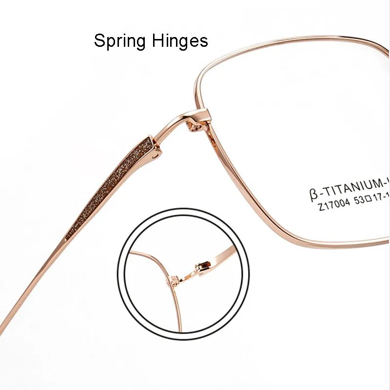 Handoer Unisex Full Rim Large Square Titanium Eyeglasses 17004
