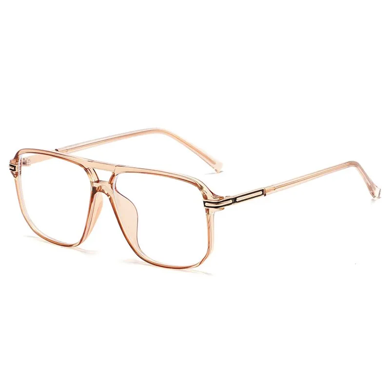 Handoer Unisex Full Rim Round Square Double Bridge Tr 90 Eyeglasses 260