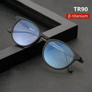 Handoer Unisex Full Rim Square Tr 90 Titanium Hyperopic Photochromic Reading Glasses  350 To  600 23091