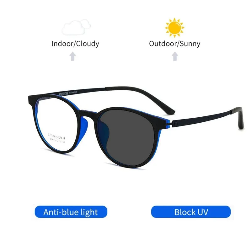 Handoer Unisex Full Rim Square Tr 90 Titanium Hyperopic Photochromic Reading Glasses  350 To  600 23091