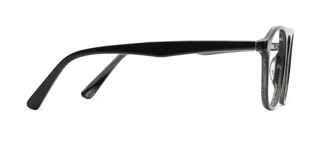 Happster Sun On Unisex Eyeglasses Full_frame Pilot Large 52 Acetate SM SW2323