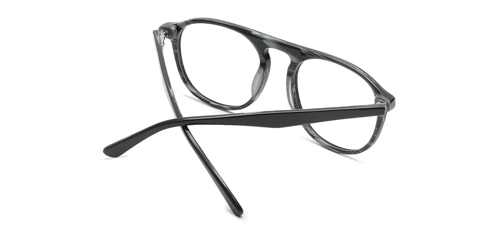 Happster Sun On Unisex Eyeglasses Full_frame Pilot Large 52 Acetate SM SW2323