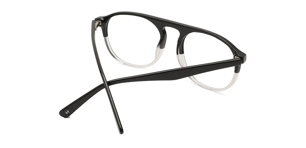 Happster Sun On Unisex Eyeglasses Full_frame Pilot Large 52 Acetate SM SW2323
