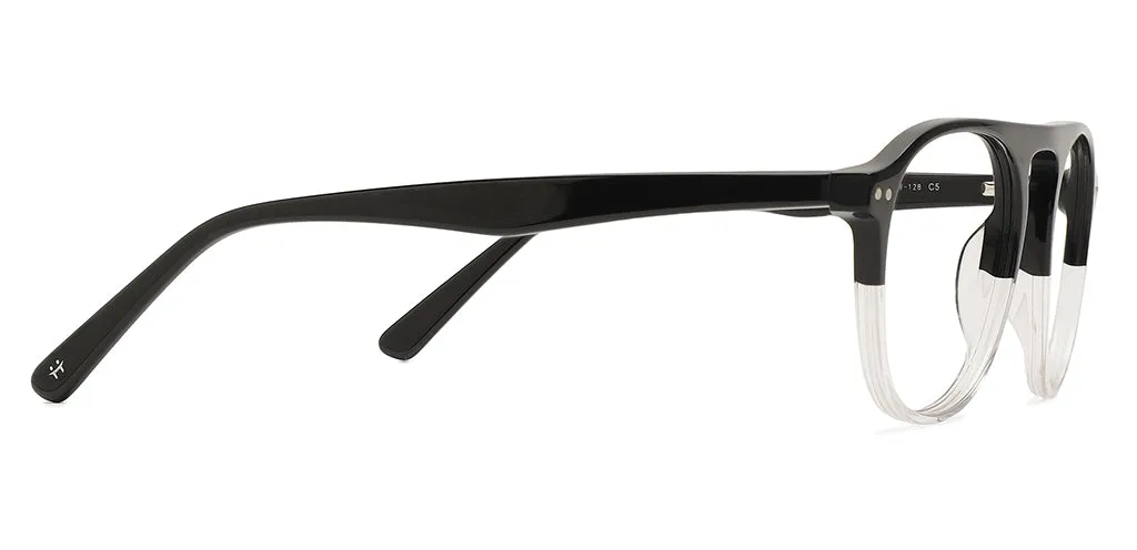 Happster Sun On Unisex Eyeglasses Full_frame Pilot Large 52 Acetate SM SW2323