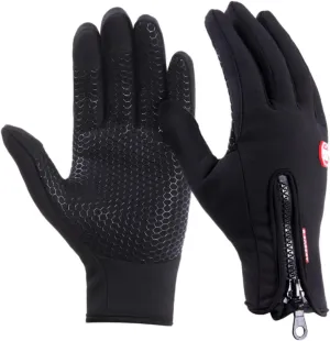 Happyyami Touchscreen Gloves Winter Men Women Windproof Cold Weather Gloves Anti-Slip Palm for Sports Riding