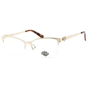 Harley Davidson Women's Eyeglasses - Clear Demo Lens Pale Gold Frame | HD0556 032