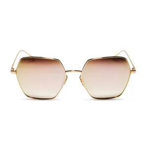 HARLOWE - GOLD   TAUPE FLASH SUNGLASSES
