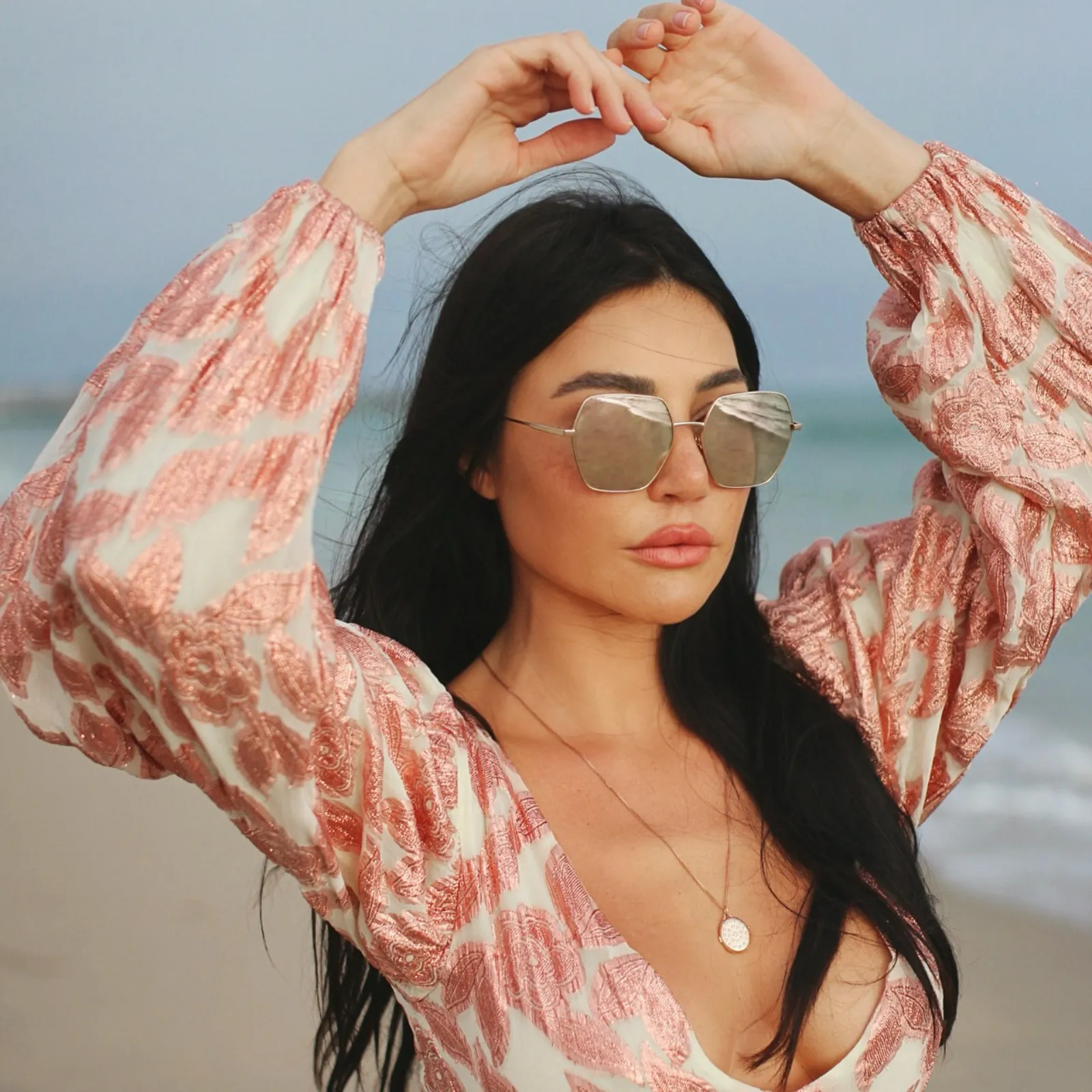 HARLOWE - GOLD   TAUPE FLASH SUNGLASSES