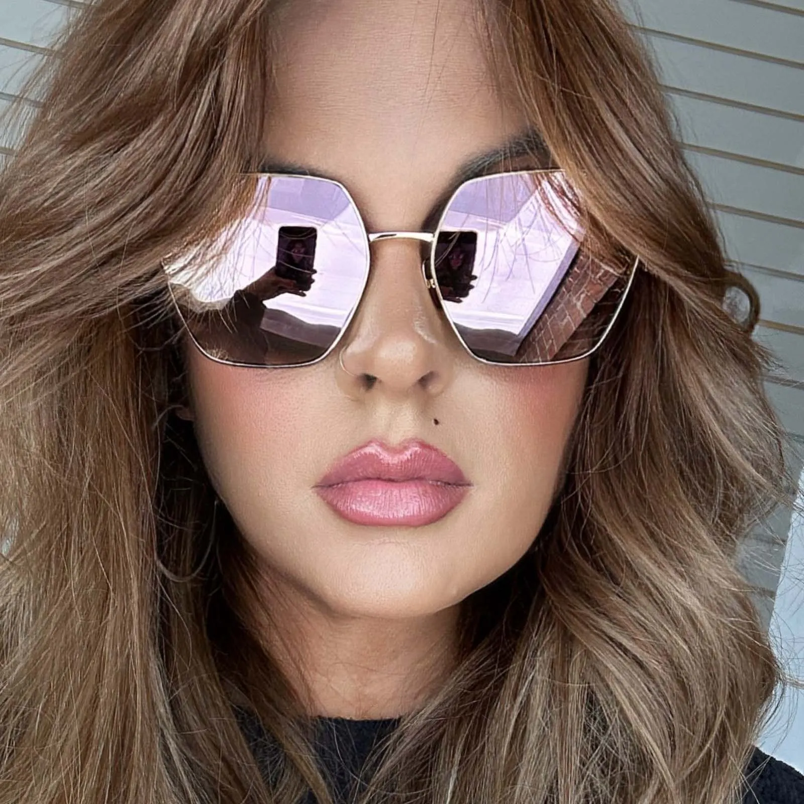HARLOWE - GOLD   TAUPE FLASH SUNGLASSES