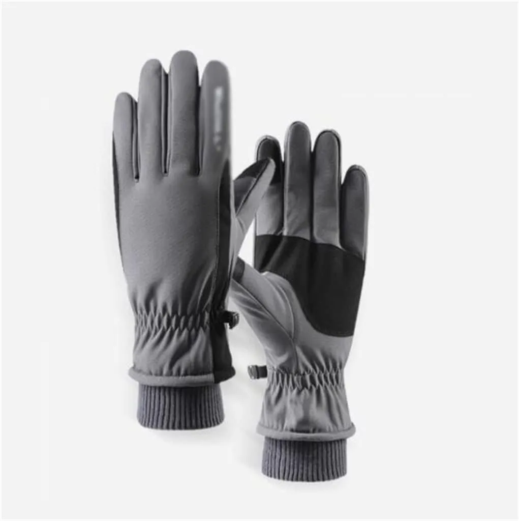 HBJWOV Gloves Women's Winter Men's Thickening and Velvet Riding Electric Motorcycle Skiing Warm Touch Screen
