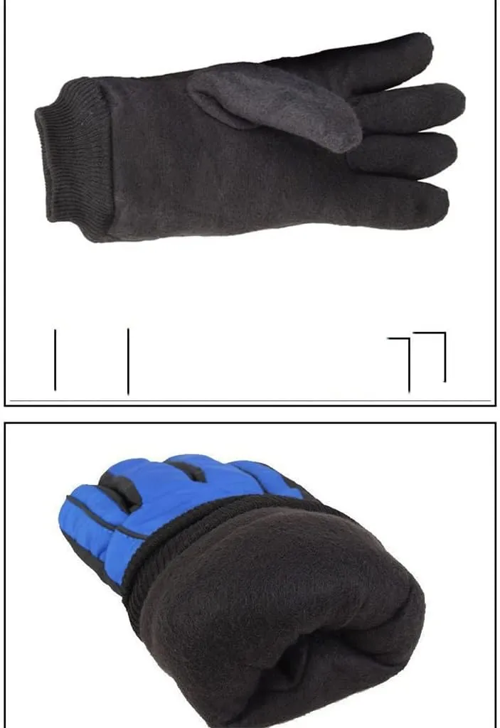 HBJWOV Riding Gloves Men's Winter Men's and Women's Plus Cotton Thick Velvet Warm Electric Motorcycle Touch Screen Skiing
