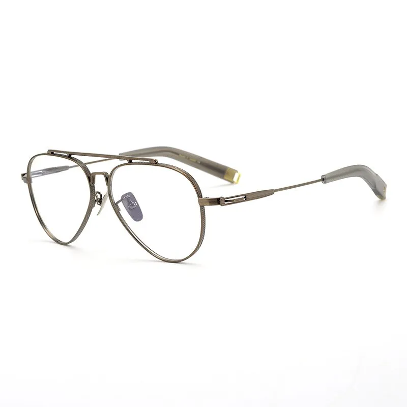 Hdcrafter Men's Full Rim Large Square Double Bridge Titanium Eyeglasses Hlsa-101