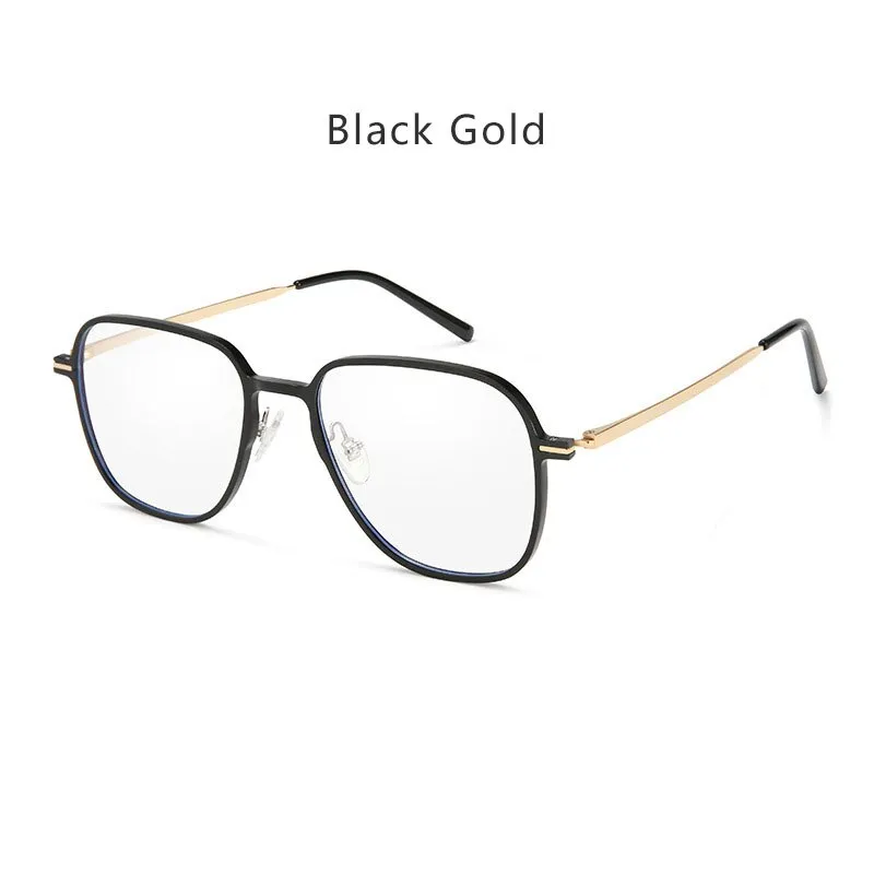 Hdcrafter Men's Full Rim Oversized Square β-Titanium Eyeglasses 6123