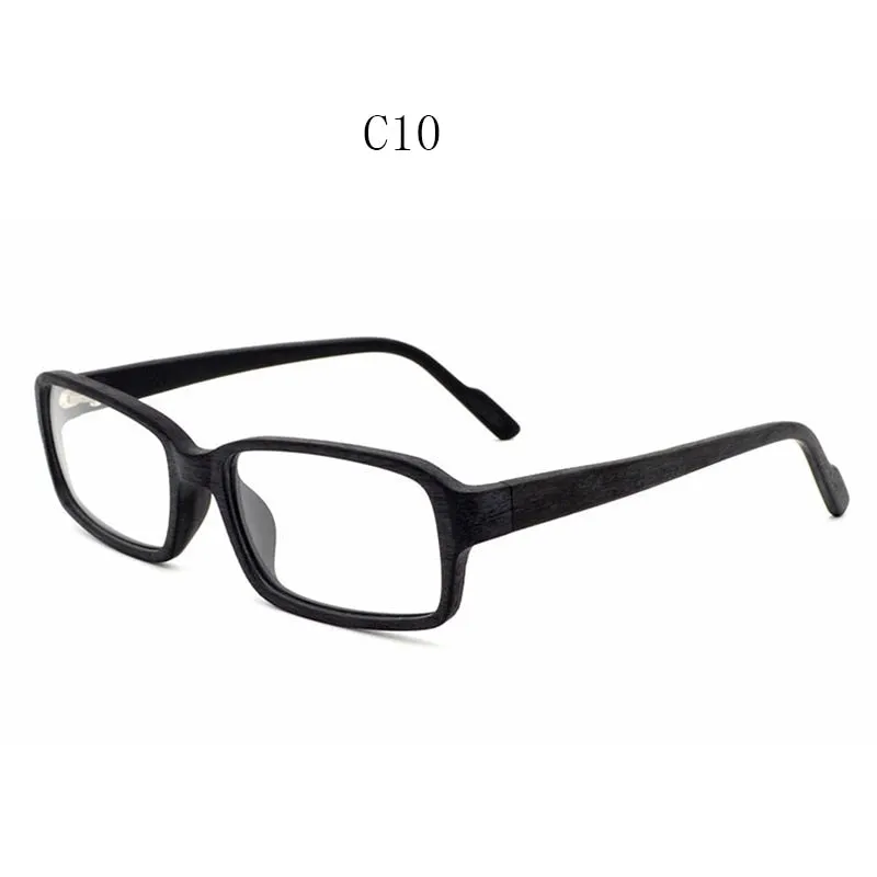 Hdcrafter Unisex Full Rim Eyeglasses Wood Rectangular Ta25596