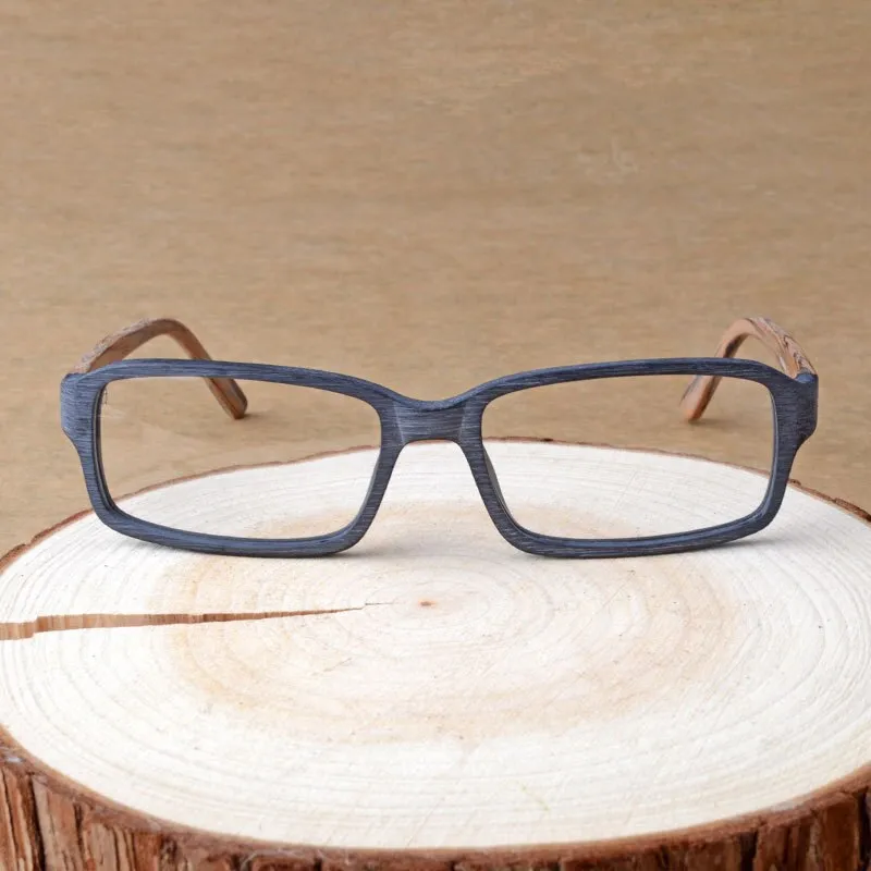 Hdcrafter Unisex Full Rim Eyeglasses Wood Rectangular Ta25596