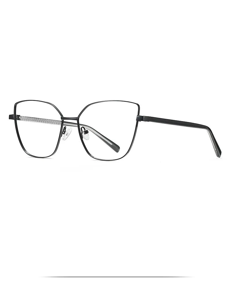 Hdcrafter Women's Full Rim Cat Eye Titanium Frame Eyeglasses 3002